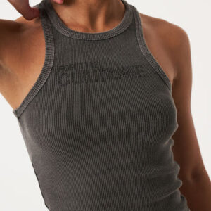 For The Culture Crystal Tank Top - Charcoal Grey