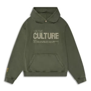 For The Culture Crystal Hoodie - Khaki Green