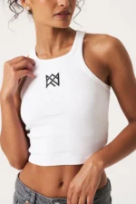 Crown Icon Tank Top - White