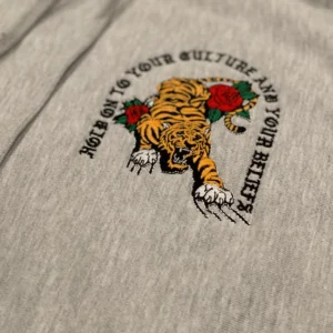 Culture and Beliefs Embroidered Tiger Premium Hoodie