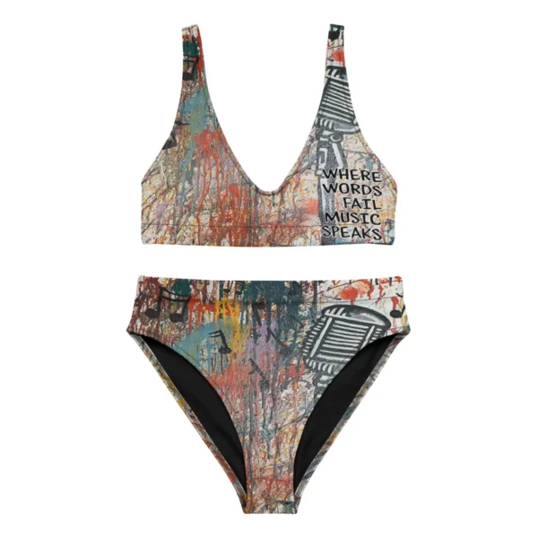 Where Words Fail High-Waisted Bikini